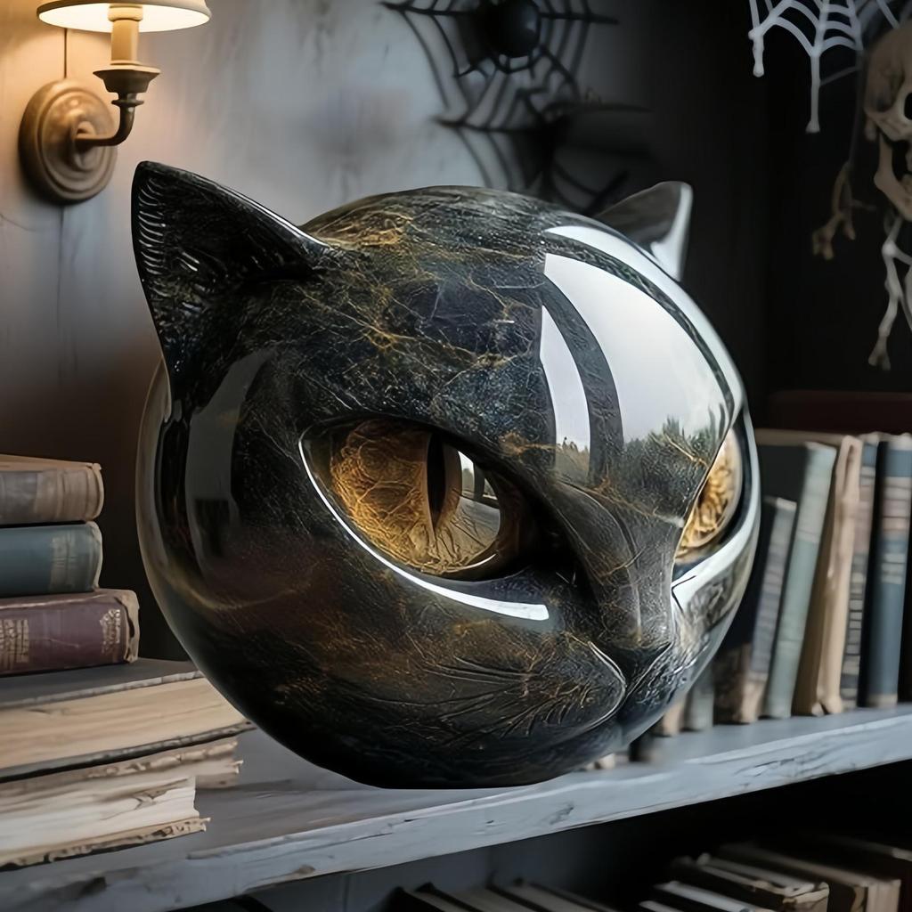 Resin Tiny Cat Figurines Home Decorations Animal Sculpture Miniature Cat Souvenir Home Decor for Living Room Bedroom