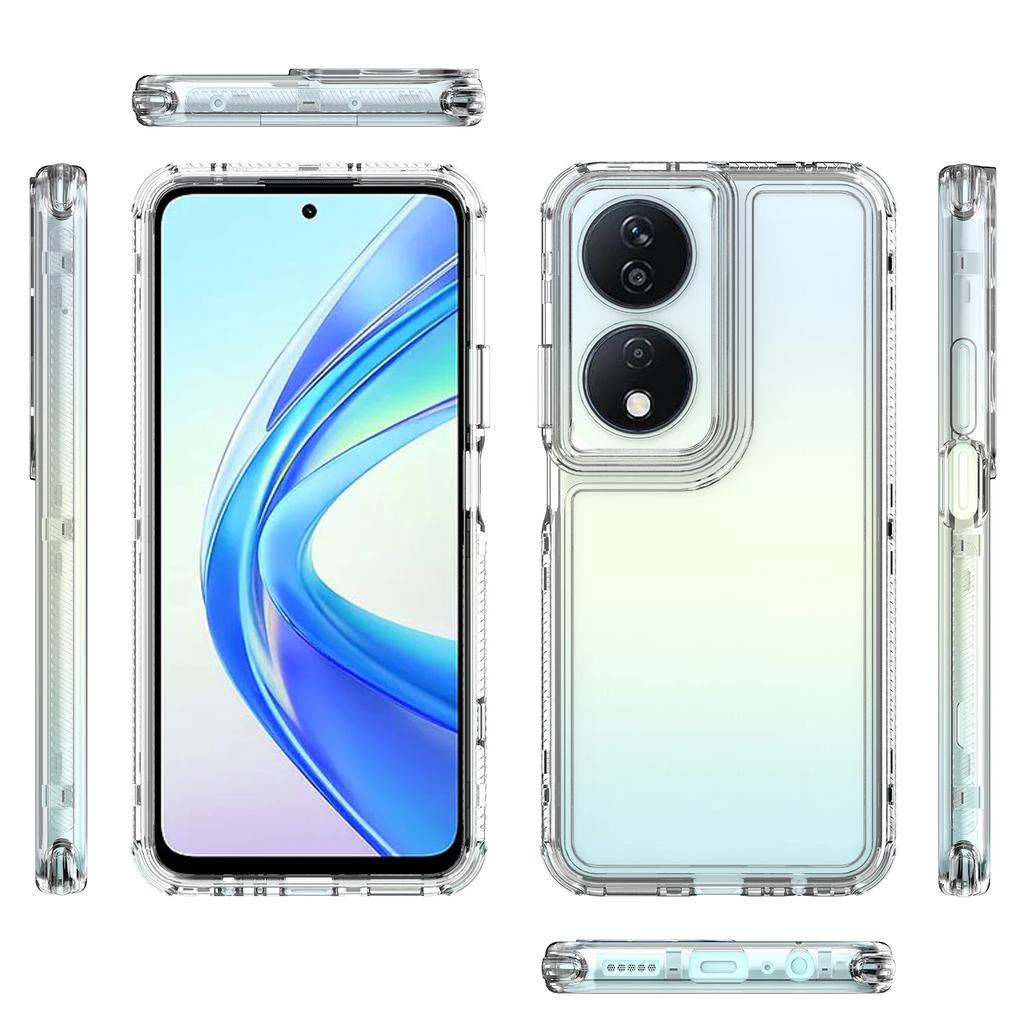 Гибридный противоударный чехол 3 в 1 для Honor X7B 6,8 дюйма Жесткая пластиковая рамка Прозрачная задняя крышка из ТПУ Coque Fundas