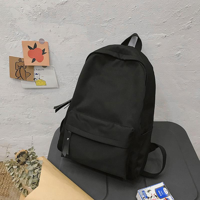 Schoolbag Japanese men's schoolbag Korean version of simple and versatile solid color student schoolbag unprinted junior high school student Mori in