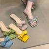 Fashion Summer New Style Fashionable Comfortable Women Slippers Elegant Slipper Bow Shoes Women Casual Open Toe Flat Heel Slippers