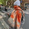 Landscape Flower Language Winter Office Imitation Cashmere Warm Scarf Send Mom Retro Flower Air Conditioning Shawl
