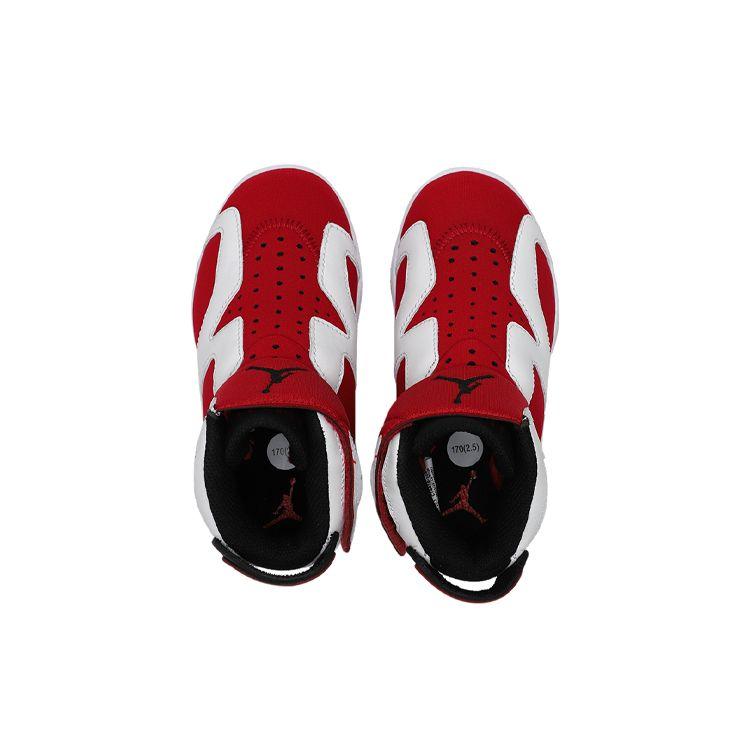 Детские кроссовки Air Jordan 6 Retro Little Flex PS Carmine Белый Черный CT4416-106