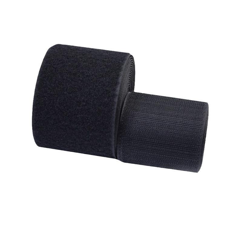 Эластичная черно-белая самоклеящаяся застежка-липучка