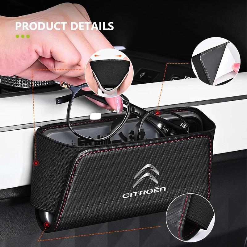 PYGO1 Car Seat Side Pocket Organizer Leather Storage Pouch Phone Glasses For Citroen C4 C3 C5 C1 C2 C6 VTS C4L DS3 DS4 DS5 Grand
