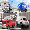 Ambulance 5 In 1 Truck Toys For 3 4 5 6 Years Old Boys Toddlers Kids Carrier Fire Trucks Cars For Boy Toys Birthday Gift Trucks