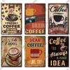 Decor Coffee Vintage Tin Sign Metal Sign Decorative Plaque Retro Plate Cafe Kitchen Living Room Coffee Bar Decoration