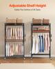 VEVOR Rolling Clothes Rack, Heavy Duty Clothing Garment Rack, 3 Adjustable Tiers Clothing Racks with Carbon Steel