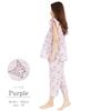 [SAZAC] SAN1483 Check Kuromi Frill Pajamas, Women's, Short Sleeves and Pants Set, Loungewear, Kuromi, Sanrio, Purple/M