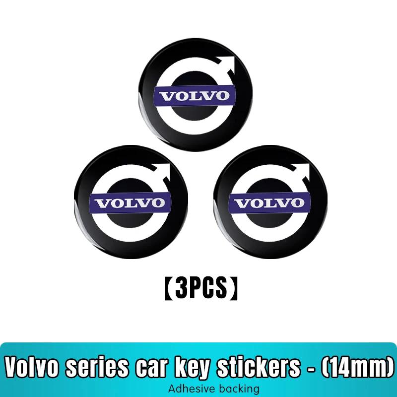 14 мм Алюминиевая наклейка-эмблема на корпус автомобильного пульта для Volvo S40 S60 S80 XC60 XC90 v70 S80L V6 v40 v50 850 c30 v60 s70 940 xc70