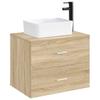 Bathroom Sink Matte Black 40.5 x 30.5 x 13 cm