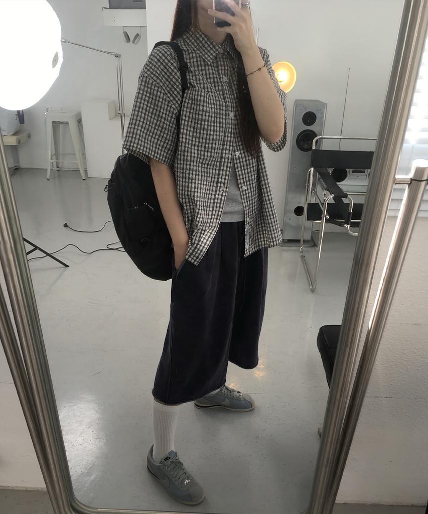 ONEILL Wrinkle Check Short Sleeve Shirt_White