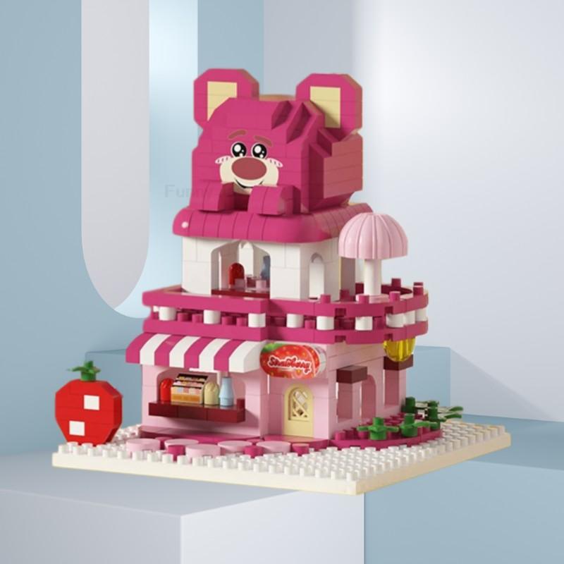Cartoon Anime Blocks Kuromi My Melody Cinnamoroll Mouse Building Blocks Doll Toy Kids Birthday Gift