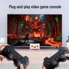 Красно-белая HD ретро игровая консоль с беспроводными двойными контроллерами
