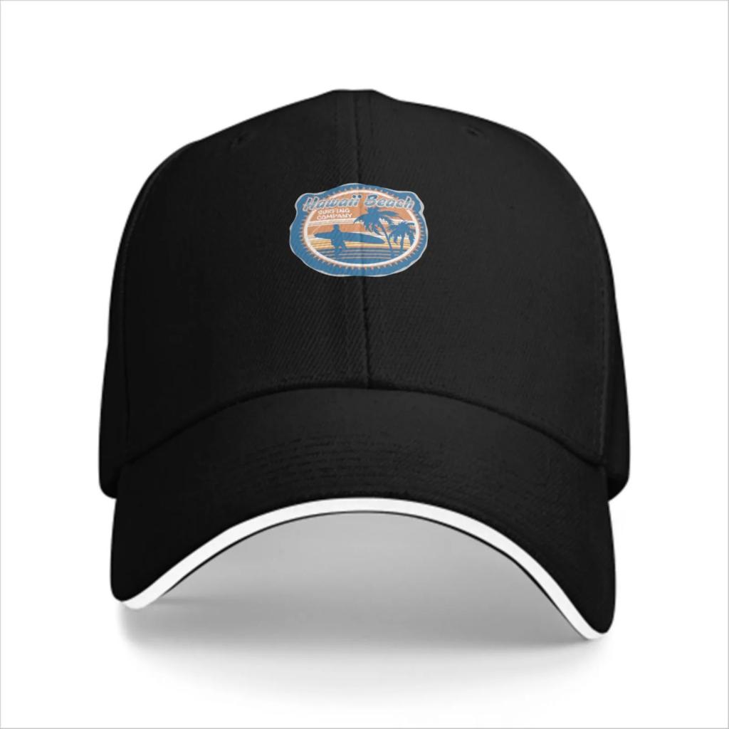 Surf Beach Palm Trees Graphic Baseball Cap Polyester Adjustable Casual Hat Unisex