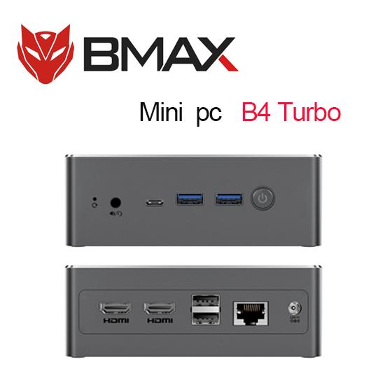 BMAX Мини-ПК B4 Turbo Процессор Intel 13-го поколения N150 3,6 ГГц, 4 ядра, 16 ГБ ОЗУ + 1 ТБ SSD, Windows 11, два порта HDMI Type-C, двухдиапазонный WiFi 5 и Bluetooth 5.0