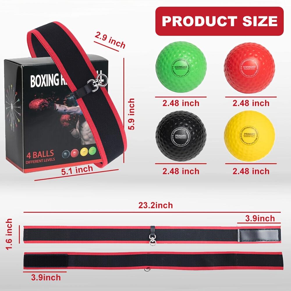 Four-level difficulty adjustable boxing reflex ball, mixed martial arts training equipment, target punching bag, designed specifically for training