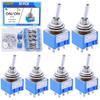 12PCS Mini Toggle Switch SPST 6A 125V Miniature ON/ON 3 Pin 2 Position Micro Rocker Switches 6 Amp 125 Volt MTS-102