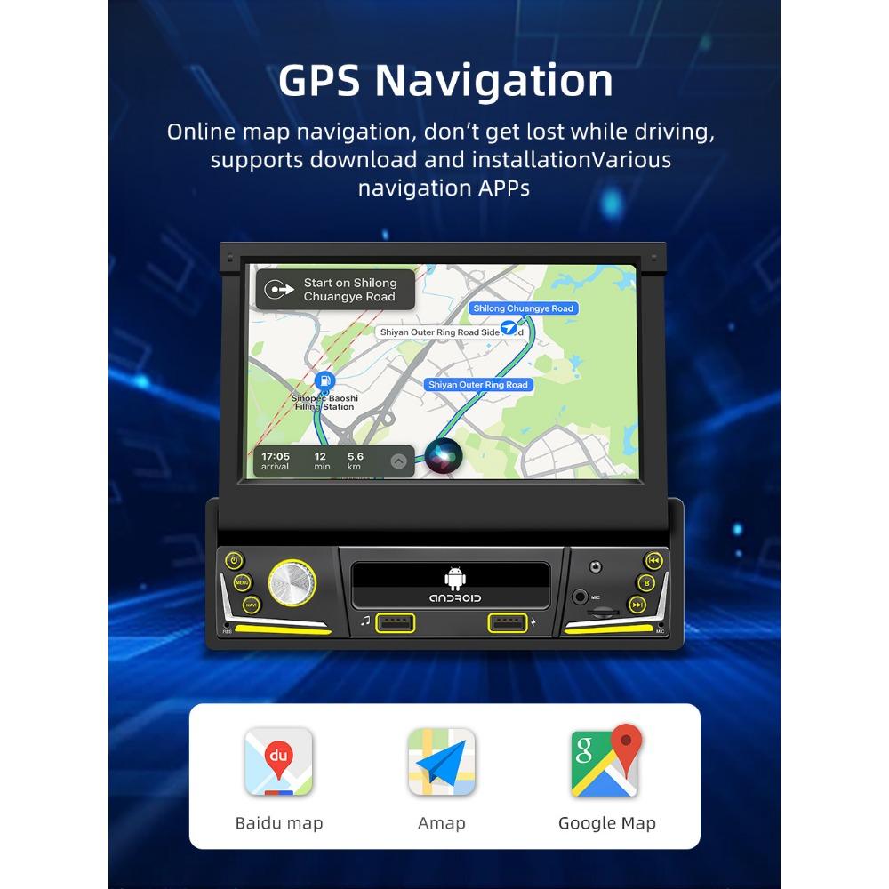 9706-J 7" Android навигационный плеер USB BT WIFI FM GPS беспроводной android мультимедиа радио auto/carplay mirrorlink автомобильная стереосистема