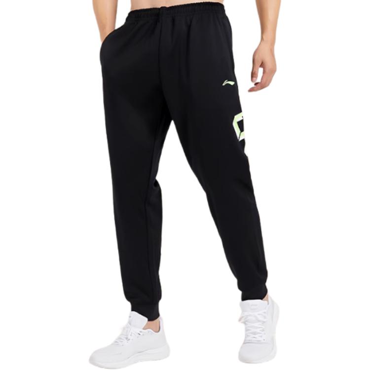 Li Ning Коллекция спортивной моды Трикотажные спортивные штаны Мужские Стандартные Черные YKLU275-3