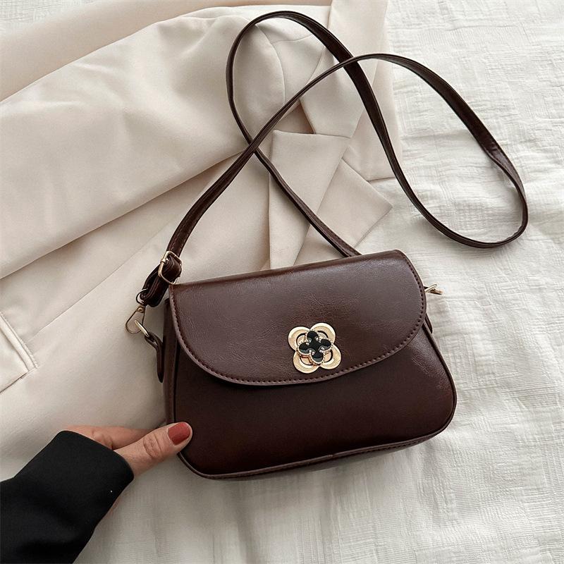 Нишевый дизайн для женщин, мода, однотонный, новый стиль, ретро, модная, повседневная, через плечо, сумка-седло, трендовая