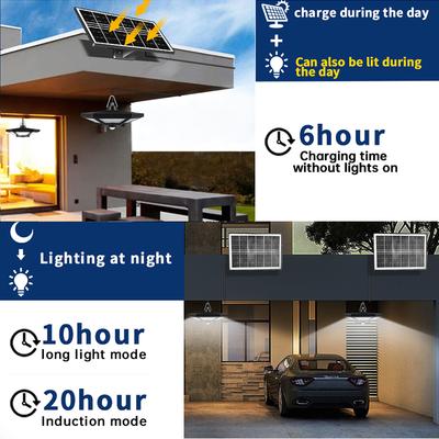 Солнечные подвесные светильники для улицы и помещений с пультом ДУ 180 светодиодов Солнечный светильник для сарая с датчиком движения 5 режимов освещения для гаража, патио, сарая