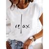 Clothes Ladies Summer T Clothing Print Fashion Casual T-shirts Letter 90s Trend Cute Short Sleeve Women Female Graphic Tee