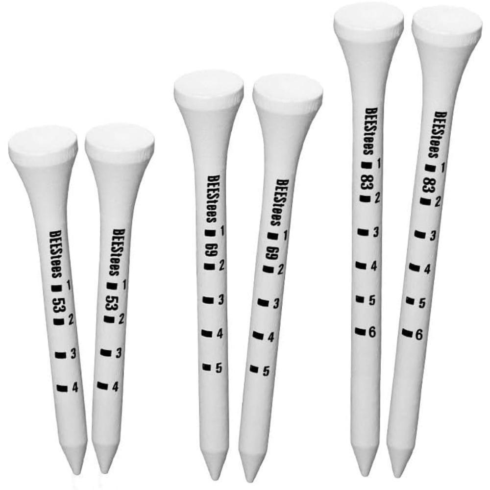 100PCS Bamboo Golf Tees Reduce Friction Side Spin Eco Friendly Durable Pack