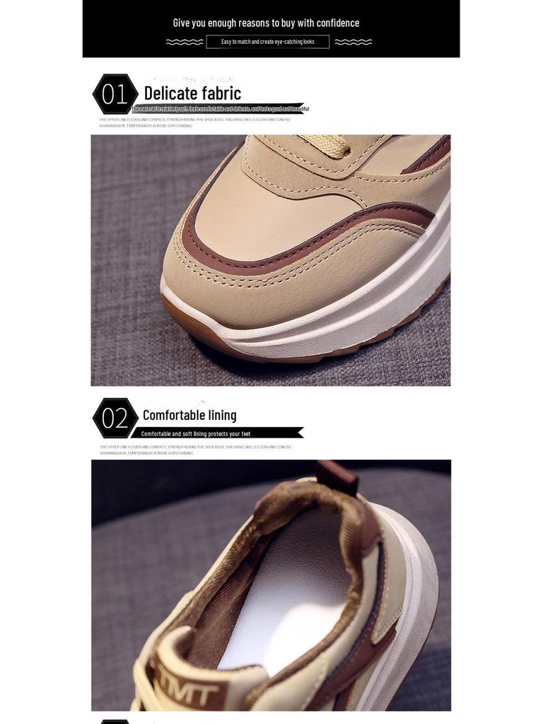 Women's 2022 Spring/Autumn Korean Style Fashion Casual Chunky Sole Breathable Forrest Gump Running Shoes