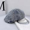 25 Early Autumn New Trendy Brand Denim Forward Hat Children's Fashion Street Style Sunscreen Sun Hat Women's Tide