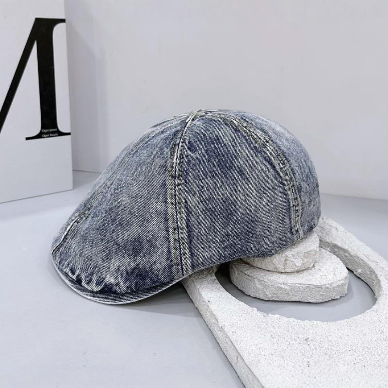 25 Early Autumn New Trendy Brand Denim Forward Hat Children's Fashion Street Style Sunscreen Sun Hat Women's Tide