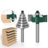 Rabbet Router Bit with 6 Bearings Set 1/2"H 1/4inch 6mm Shank Woodworking Cutter Tenon Cutter for Woodworking Tools