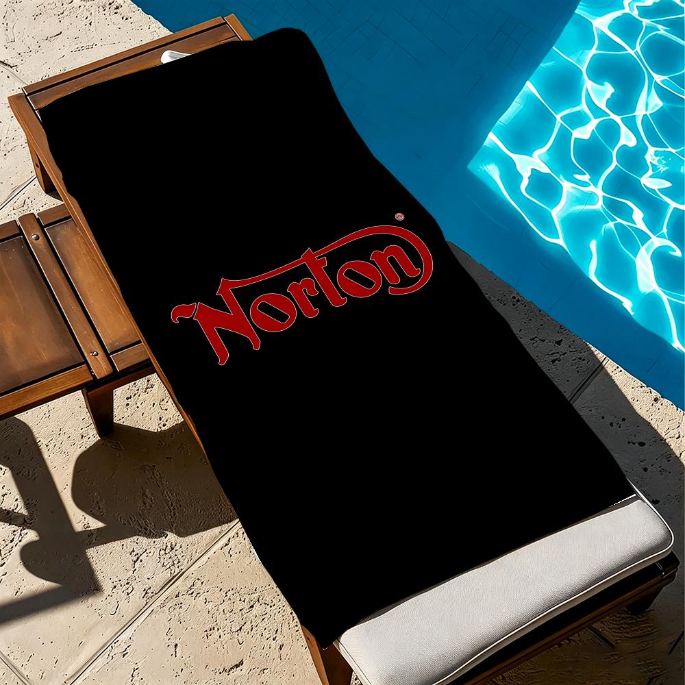N-Nortonmotorcycles-S Полотенце Микрофибра Пляжное Полотенце, Быстросохнущее, Без Песка, Ультратонкое Волокно, Супер Мягкое.