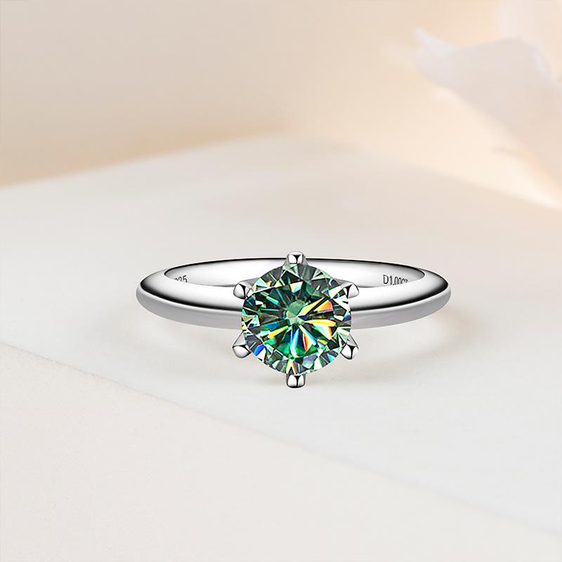 Bague Ringen Роскошные 100% настоящие 5-каратные кольца с муассанитом и бриллиантами для женщин, свадебные кольца из серебра 925 пробы, классические круглые ювелирные изделия, подарок с GRA