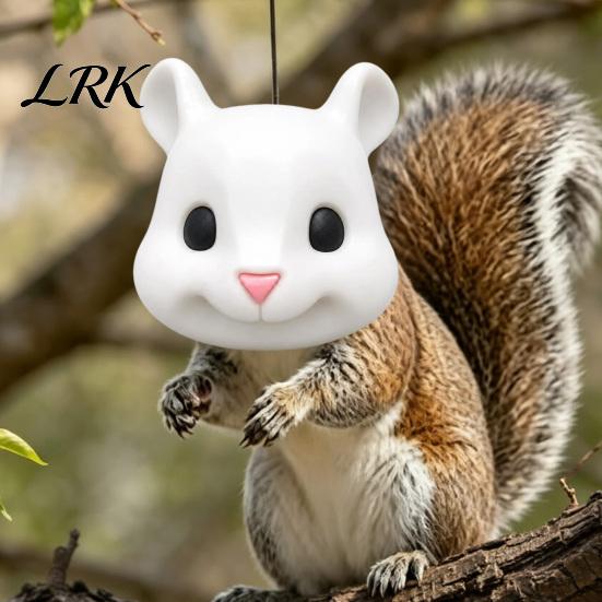 Прочная пластиковая кормушка для белок, кормушка в виде головы белки, забавный дизайн мордочки животного, подвесная интерактивная кормушка для сада и дикой природы, подарок, станция кормления для улицы