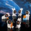 Миниатюрные фигурки милые мультяшные астронавты кролики микро ландшафтные украшения для украшения дома поделки кролики декор стола комнаты