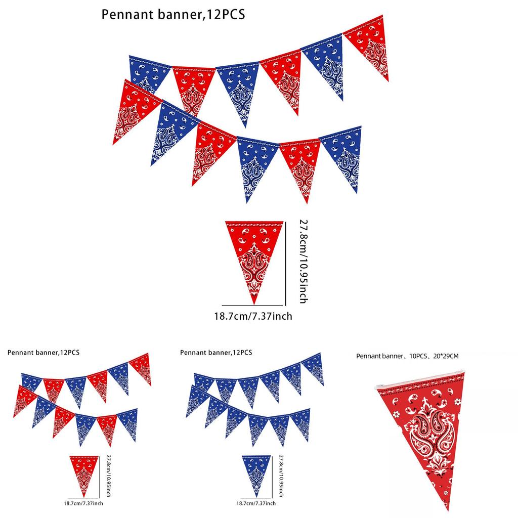Набор баннеров для вечеринки в стиле западного ковбоя с бумажными треугольными флажками для празднования дня рождения