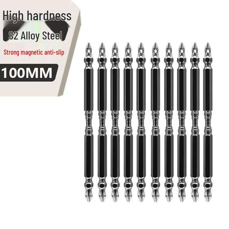 Магнитная противоскользящая крестовая электрическая отвертка высокой прочности с двусторонним сверхтвердым наконечником
