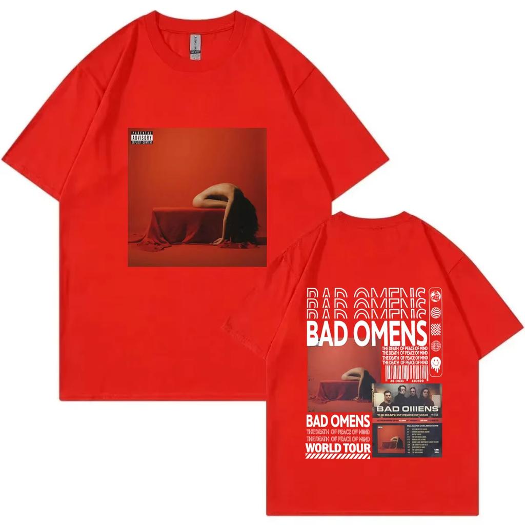 Bad OUnisexs Rock Bands Album World Tour Poster Graphic T Shirts High Street Trend Fashion Tshirts Summer Oversized Cotton Tshirt