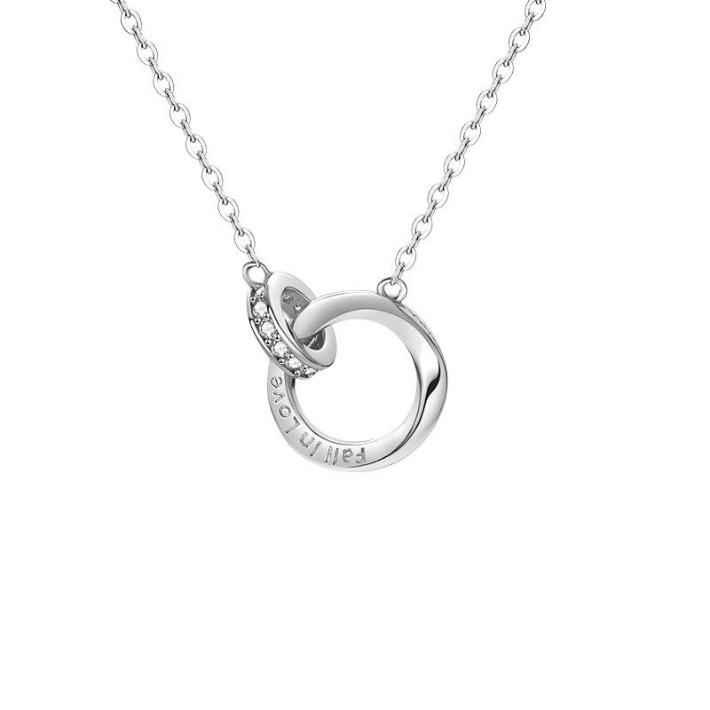 Кольцо с пряжкой в виде буквы «Мебиус» с бриллиантовой геометрией и ожерельем «Темперамент» в подарок лучшим друзьям