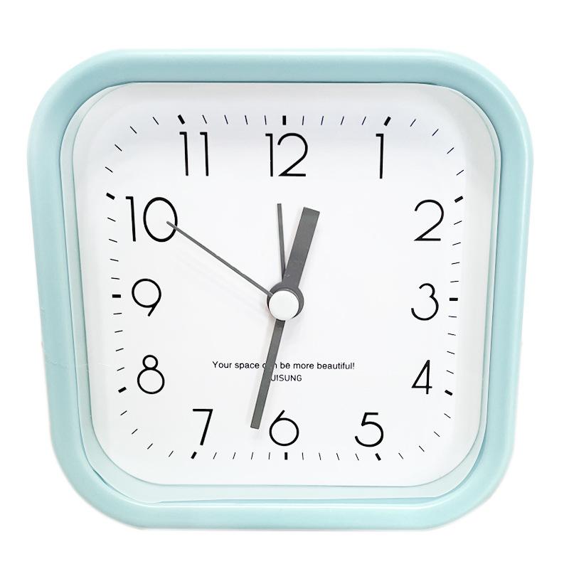 Small alarm clock, small fresh light color, new large digital silent with alarm, creative children's student desk clock