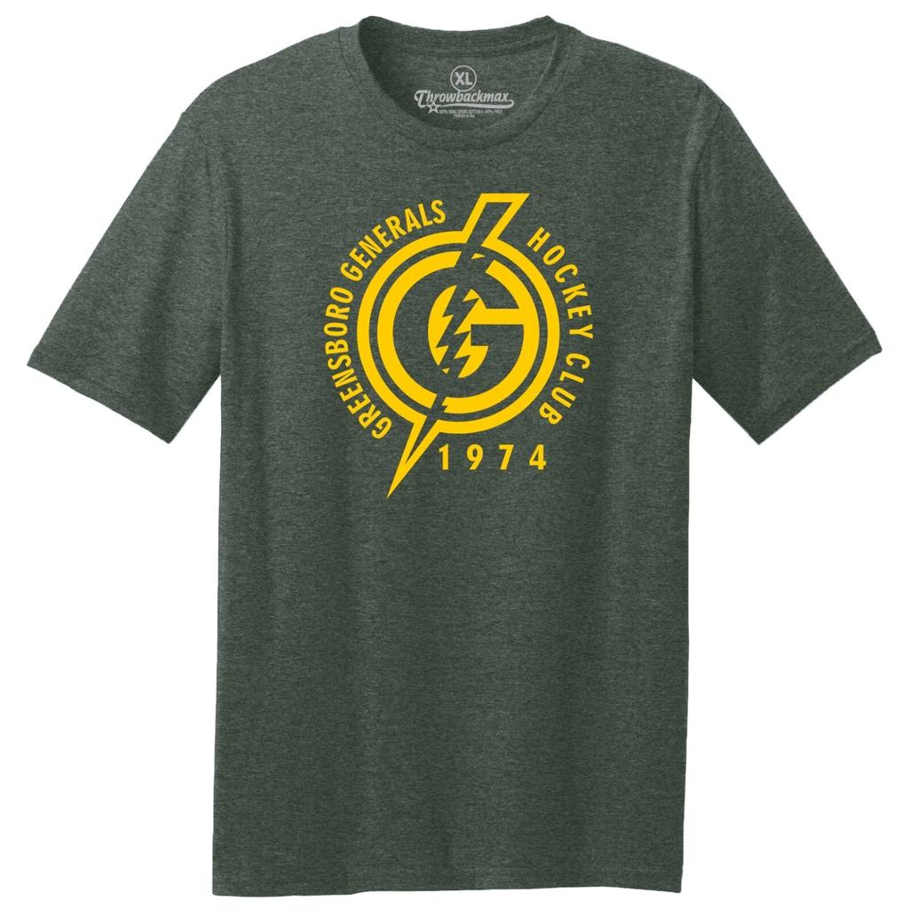 Greensboro Generals 1974 Hockey TRI-BLEND Tee Shirt