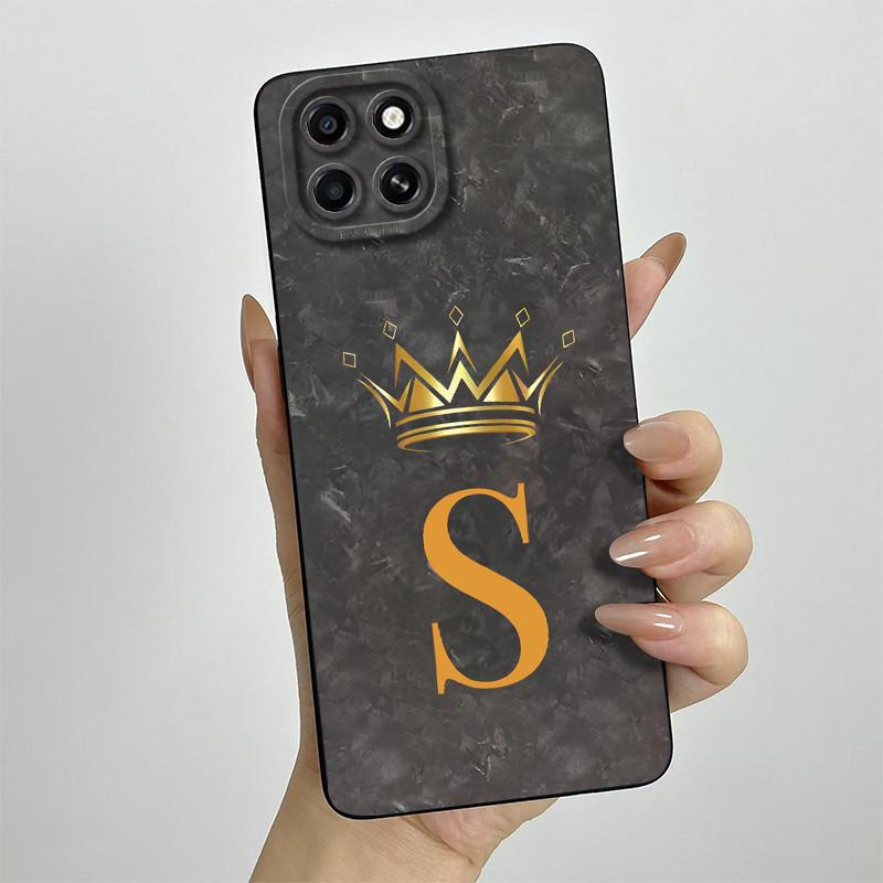 Чехол для Infinix Smart 6 HD Чехол для телефона Smart 6HD X6512 Модный Корона Буквы Полная Защита Матовый Противоударный Мягкий Защитный Чехол