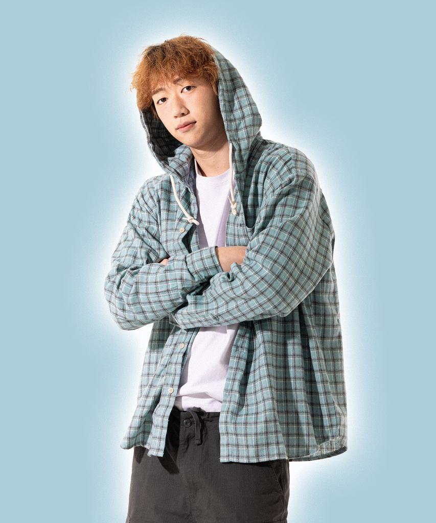 HENRIK207061 Henrik Check Hoodie Sky Blue
