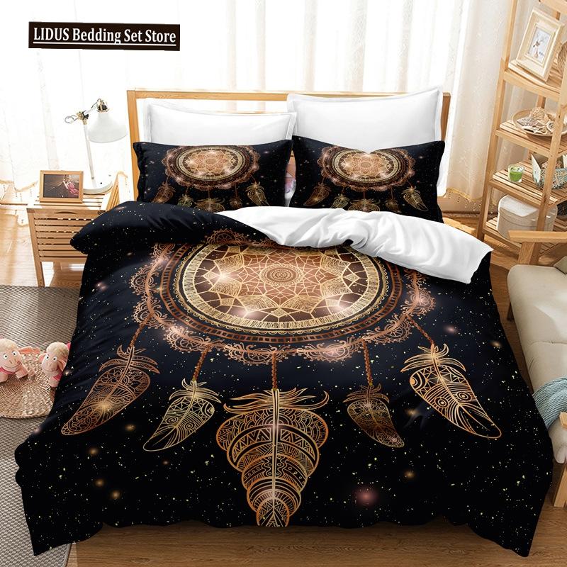 Комплект пододеяльника Ловец снов размера кинг, квин, племенной, экзотический, цветочный, богемный стиль, полиэстеровый комплект постельного белья для детей, девочек, мальчиков, подростков