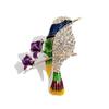 Red Rose Magpie Enamel Alloy Brooch Design Crystal Bird Corsage Jacket Decorative Pin