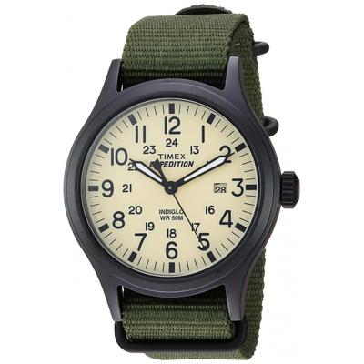 Мужские часы Expedition Scout 40 ЗеленыйЧерныйКремовый