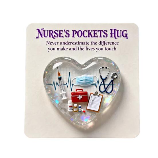 Карманное объятие Сердце с открытками Маленькое Сердечко Карманный токен объятия Подарок-благодарность для Пожарных Медсестер Учителей