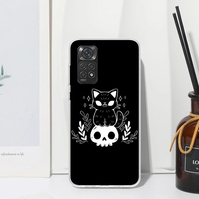 Witch And Cat Colorful Cute Phone Case For Xiaomi Redmi Note 15 13 14S 14 Pro Plus 12S 11S 10S 12 11E 10 11T Art Fundas Back Cov