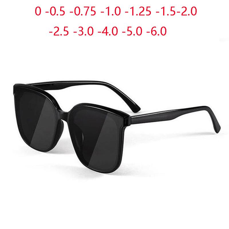 Driving Finished Myopia Sunglasses Women Men Polarized Retro Anti-Glare Oval Nearsighted Spectacles 0 -0.5 -1.0 -1.5 To -6.0