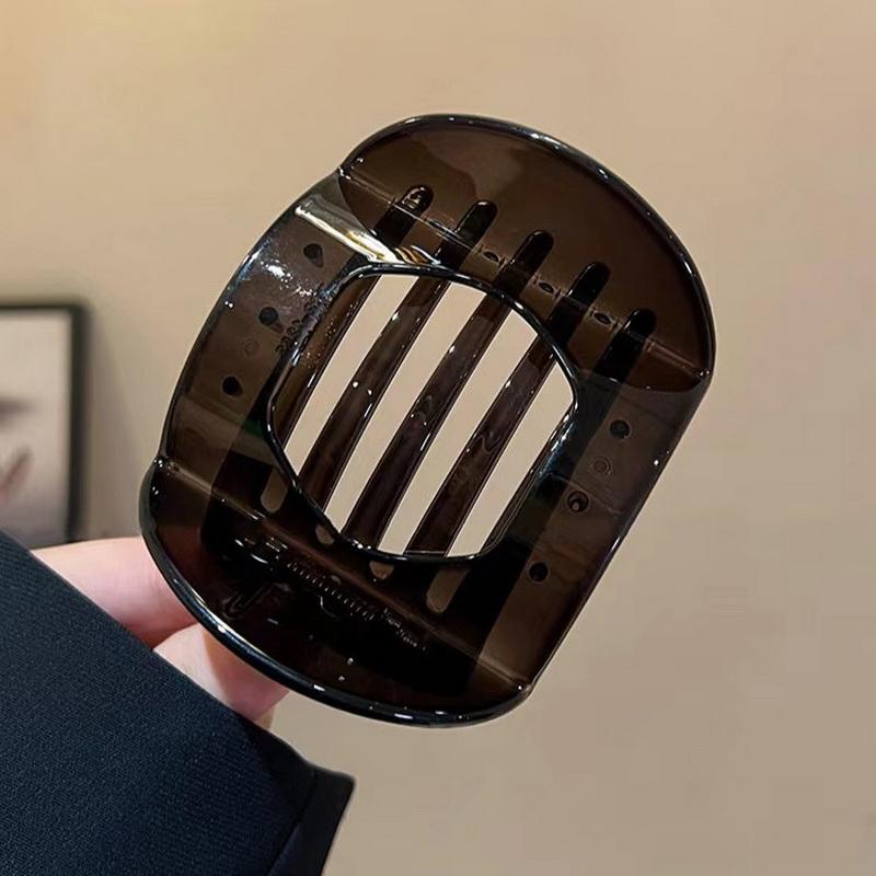 Women Vintage Flat Claw Clip Large Black Haar Spange Duck Claw Girls Plastic Duckbill Hairclip Flat Hair Clip Hair Accessories